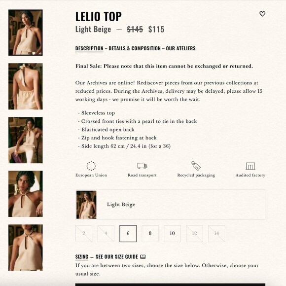 Sezane Lelio Top - Picture 3 of 6